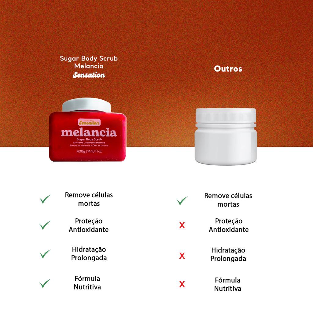 Sugar Body Scrub Esfoliante Corporal De Melancia Sensation 400g - Original