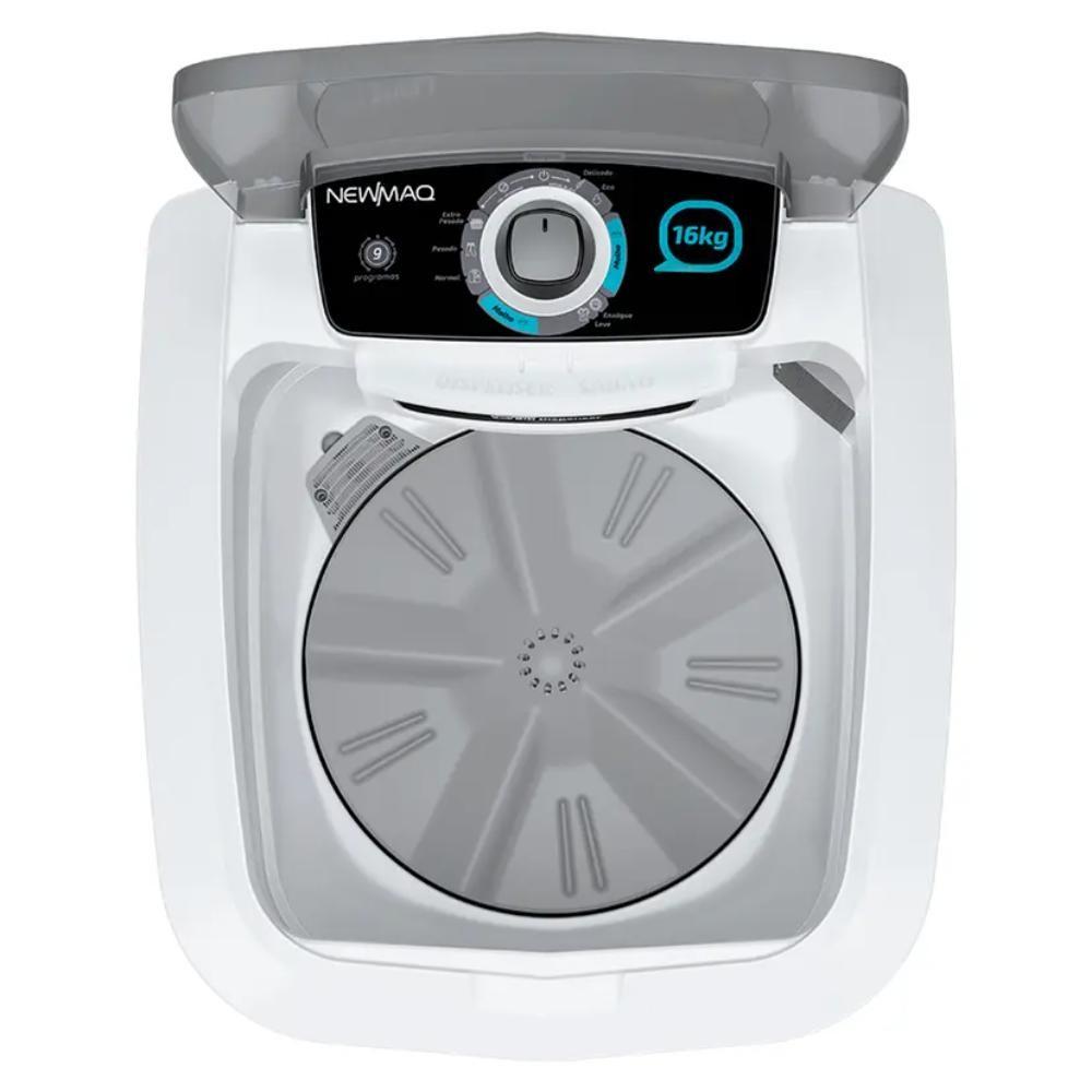 Tanquinho De Lavar Roupa 16kg Newmaq Semiautomático Com 9 Programas De Lavagem Branco 220V