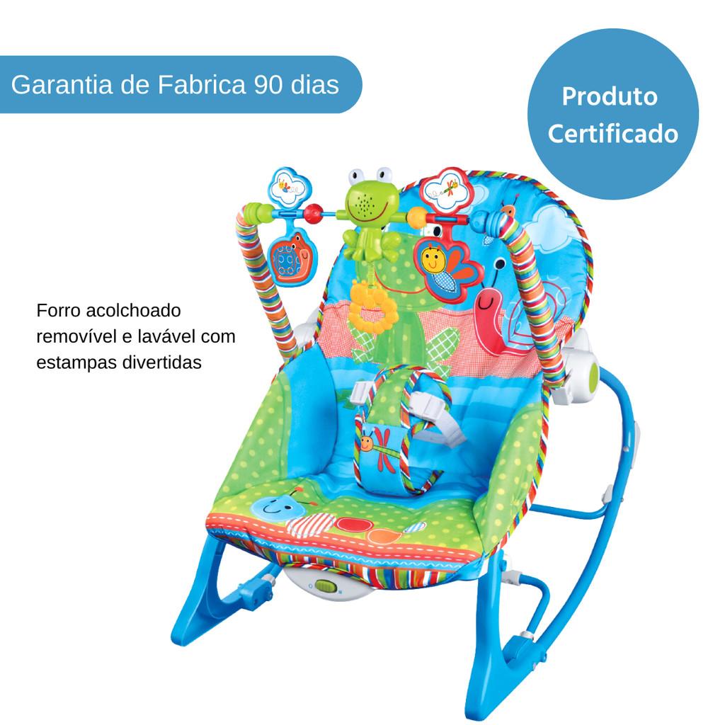 Cadeira De Descanso Musical Funtime Até 18kgs Azul-maxi Baby
