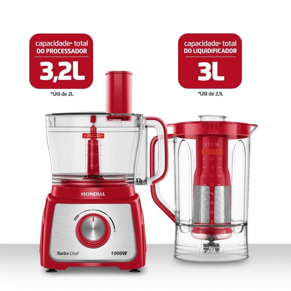 Multiprocessador Turbo Chef 5 Em 1 Mondial Mpn-01 220V 1000w