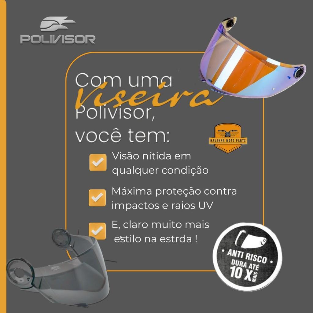 Viseira Camaleão Light P/Capacete Ff358/Ff396 Clara (dia E Noite) Antirrisco 2.2mm