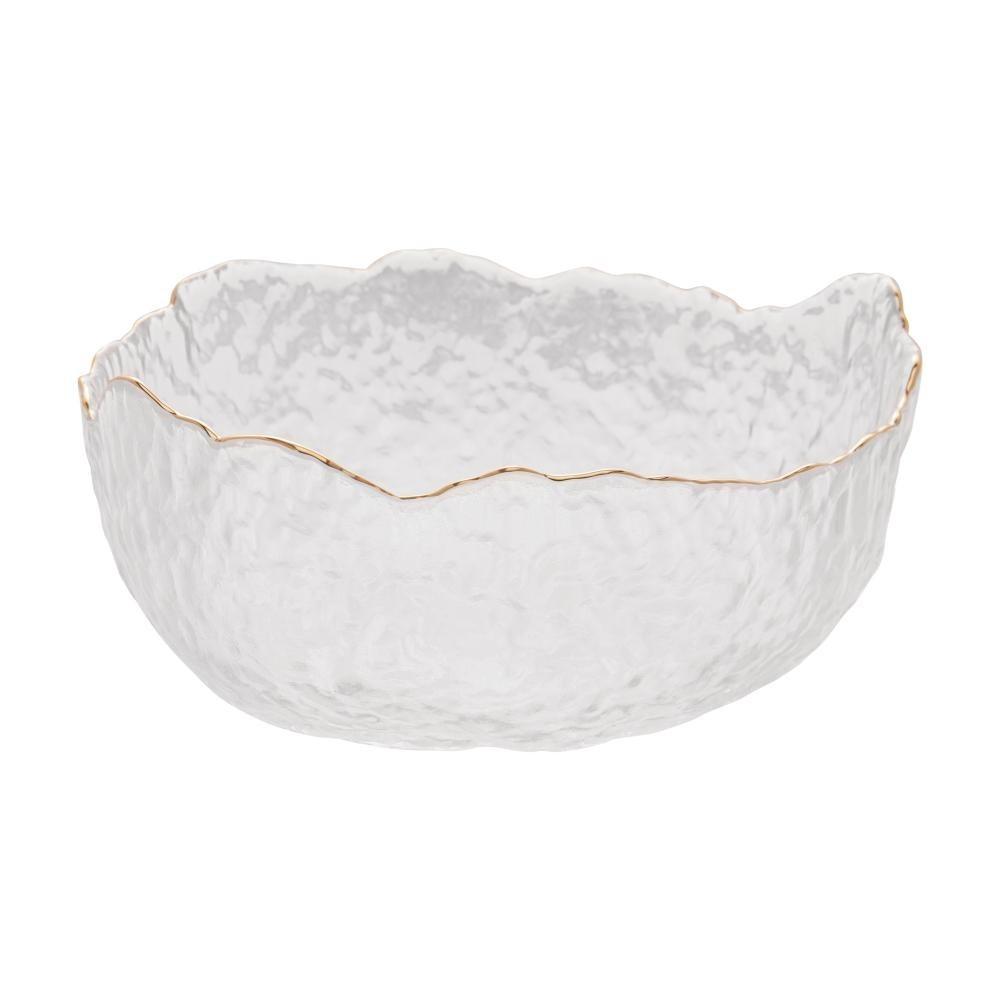 Bowl Wolff Taj De Cristal Borda Dourada Incolor