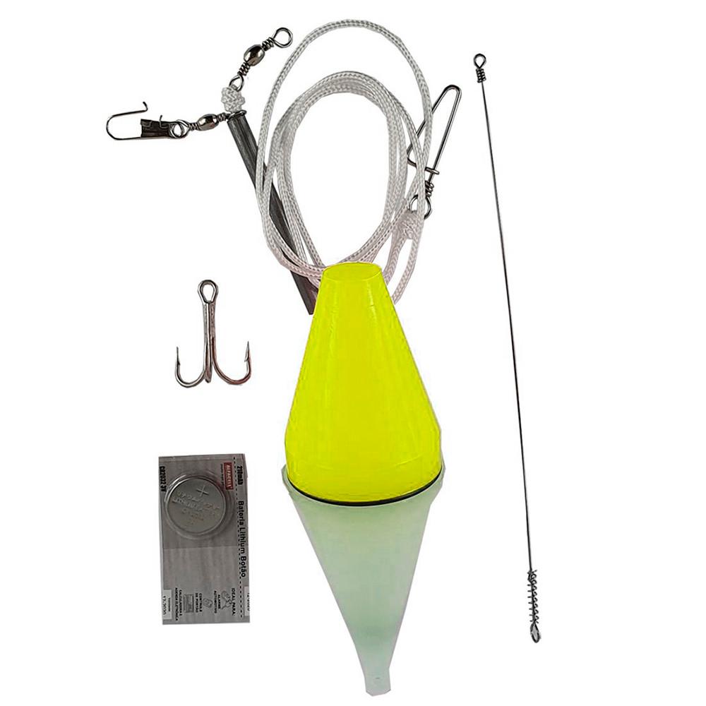 Kit Completo Pesca Espada Com Bóia Luminosa Para Pesca Noturna