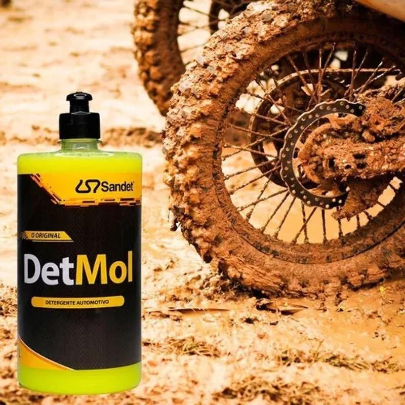 Detergente Moto Bike Detmol 1 Litro Qualidade Original Lavagem Cuidado - Limpeza Pesada- 4 Unidades