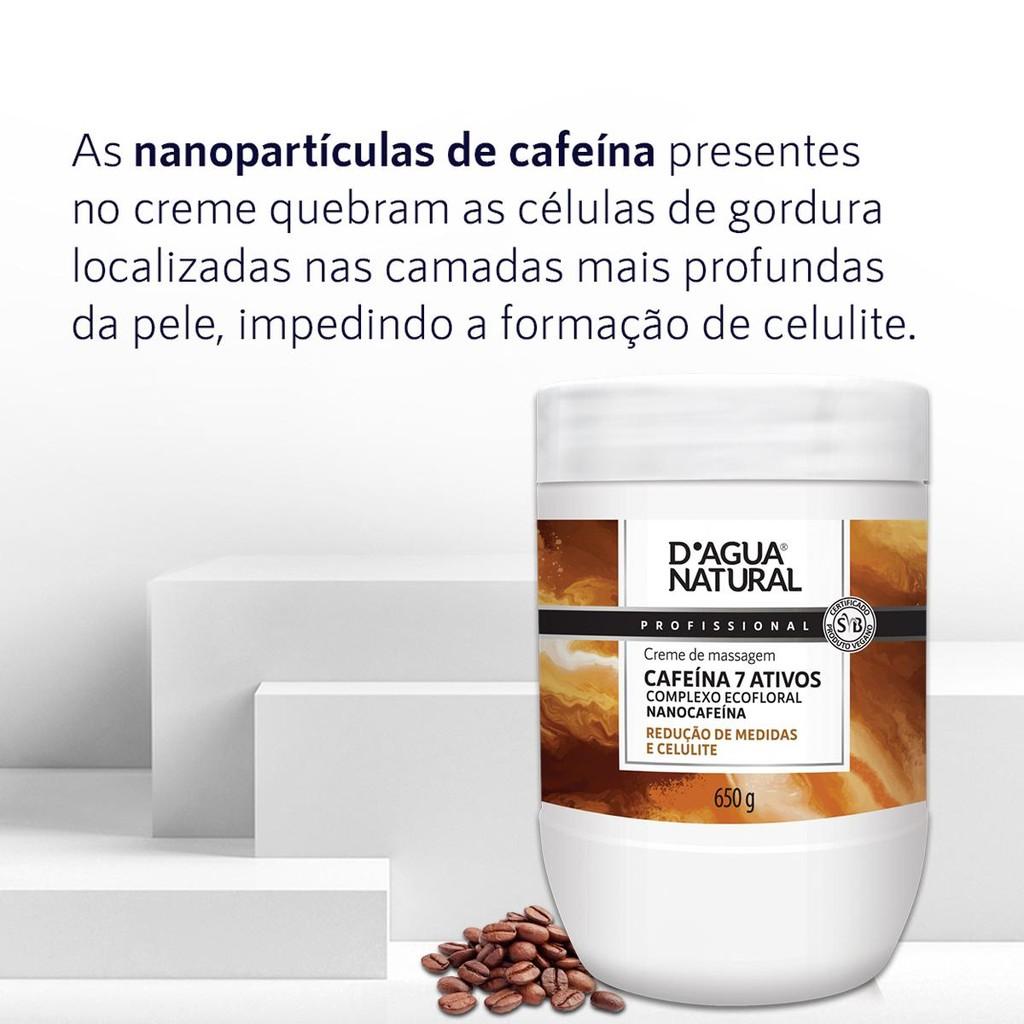 Creme De Massagem Corporal Dagua Natural Cafeína 7 Ativos 650g Redução De Medidas E Celulite