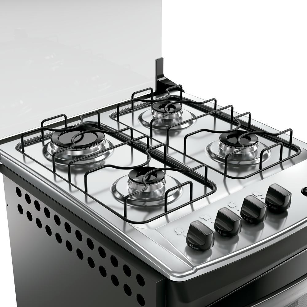 Fogão 4 Bocas Embutir Dako Supreme Mesa De Inox Preto Bivolt