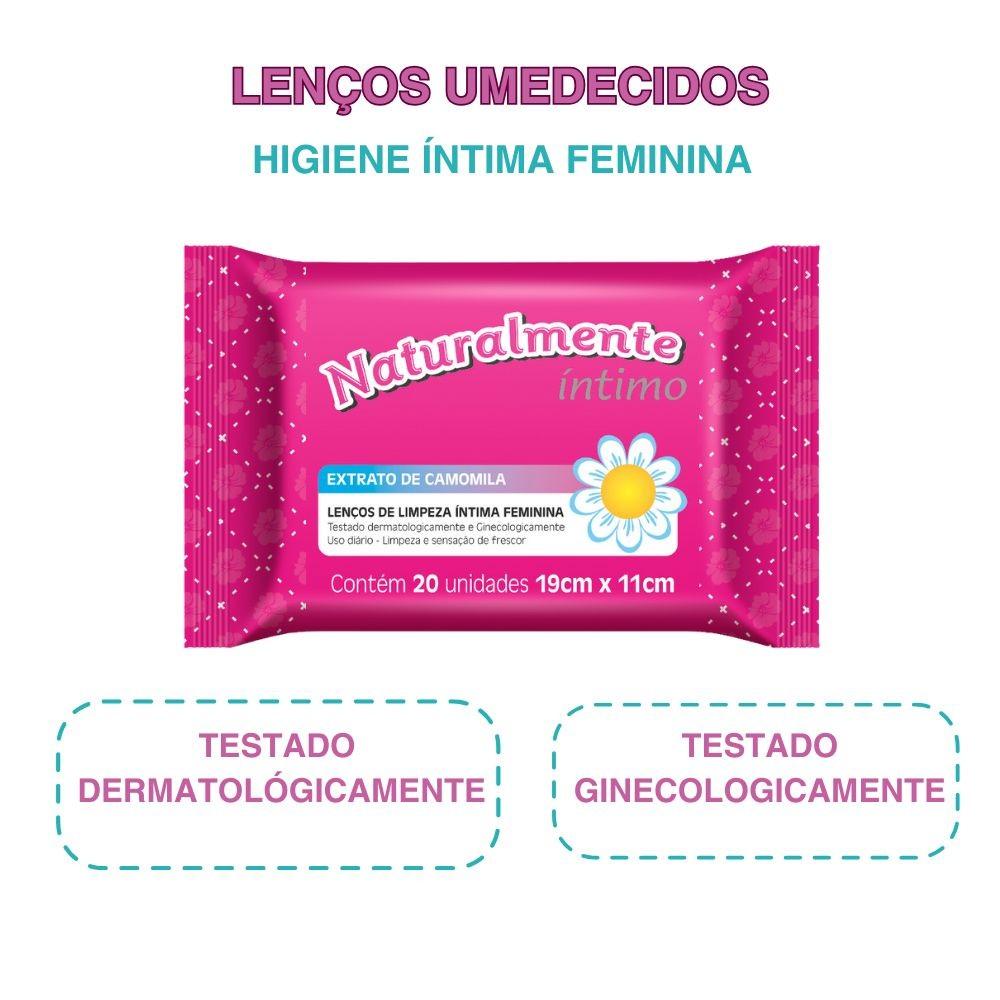 Lenço Umedecido Higiene Íntima Naturalmente 20un - Evergreen