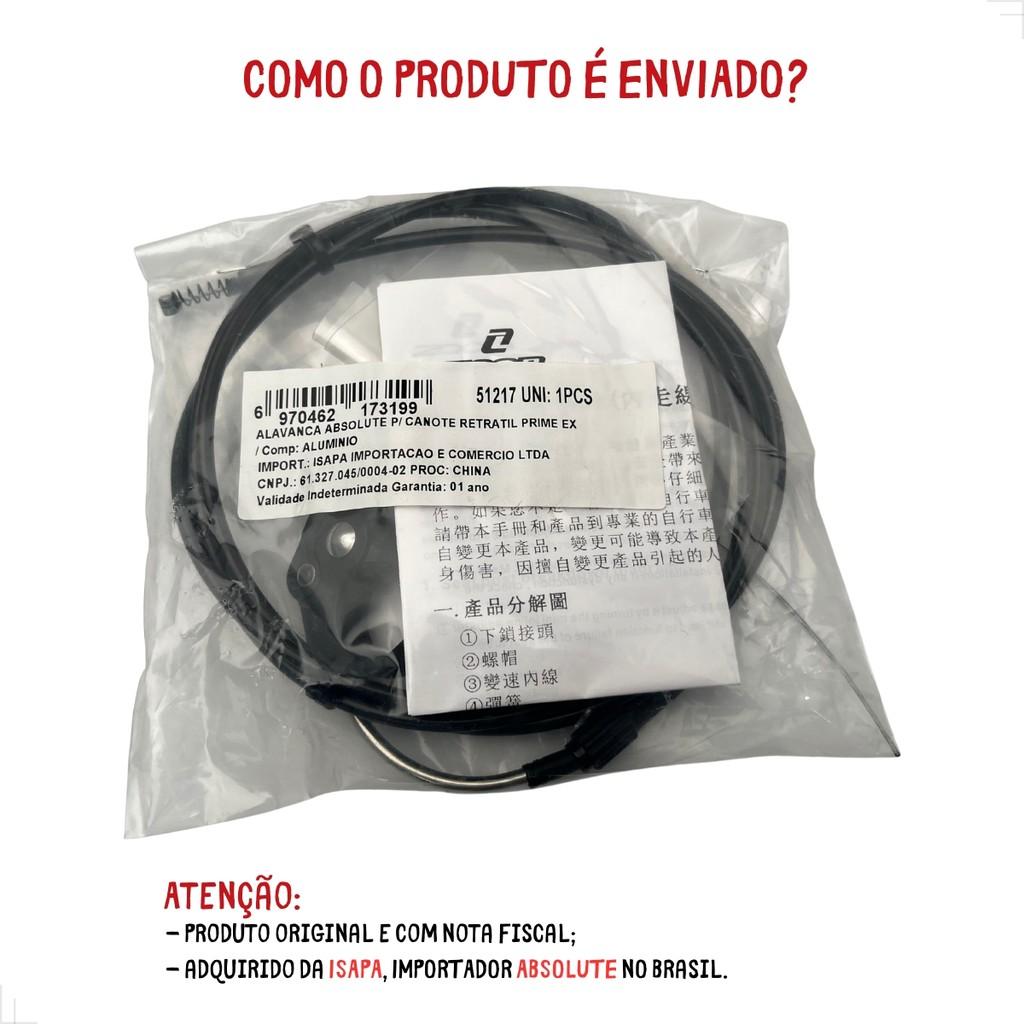 Alavanca P/Canote Retratil Absolute Prime Ex C/Cabo - Preto