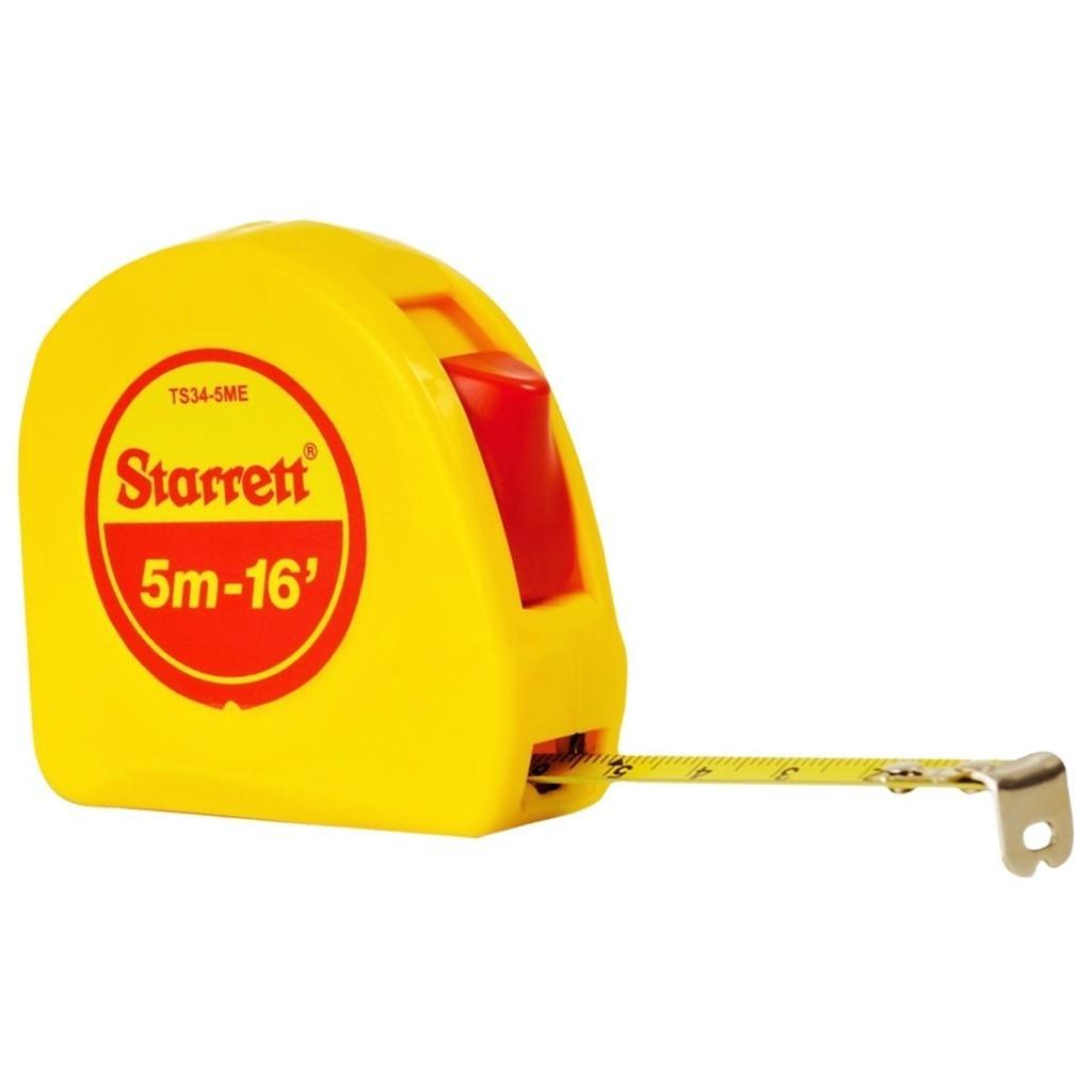 Trena De Bolso 5 Metros Starrett Milímetros E Polegadas Sts34-5me