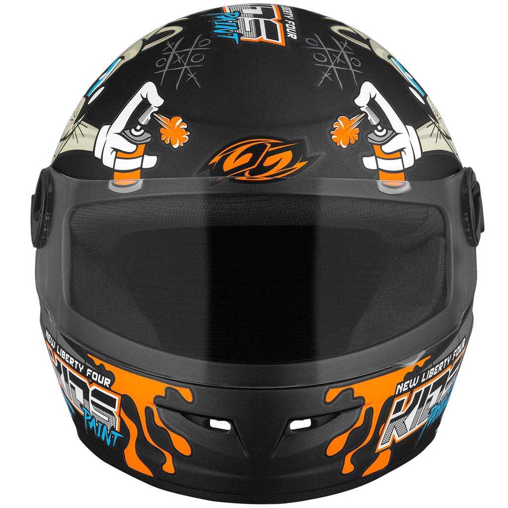Capacete Moto Infantil Fechado PRO Tork Liberty Four Kids Paint Fosco Seguro Proteção Confortavel