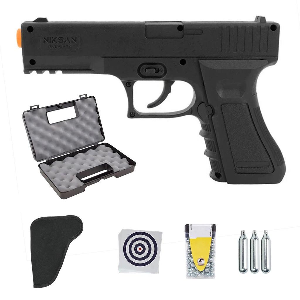 Pistola De Pressão Nbb CP17 4.5mm Preta - Niksan + Acessórios