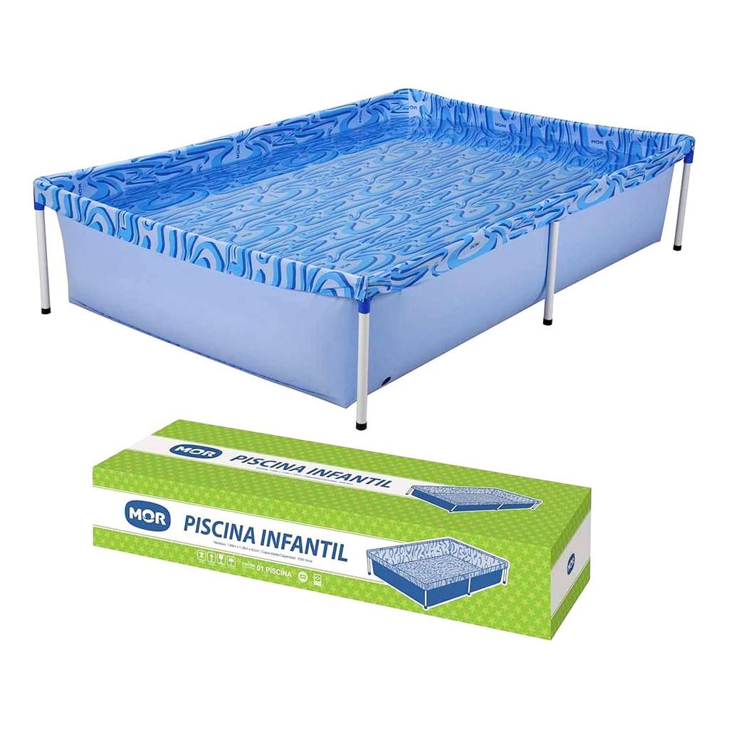 Piscina Retangular Pequena 1000 Litros Portátil Mor Infantil