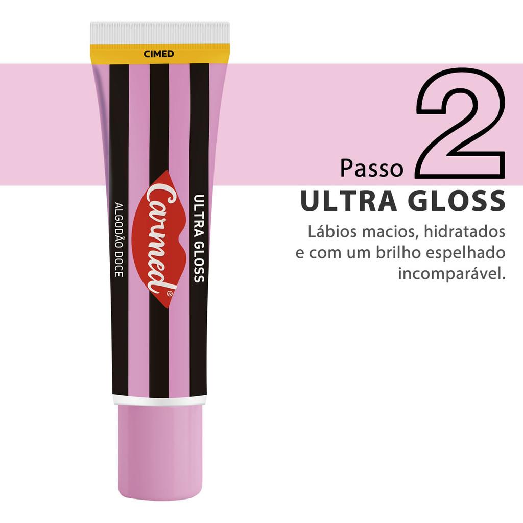 Carmed Sos Lábios Algodão Doce Esfoliante 10g + ULTRA Gloss 10g