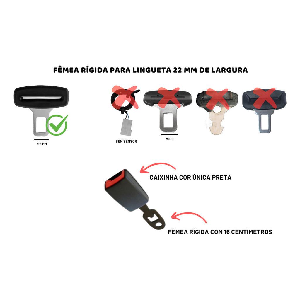 2 Fecho Trava Cinto Segurança Fêmea Fiat Siena 2004 A