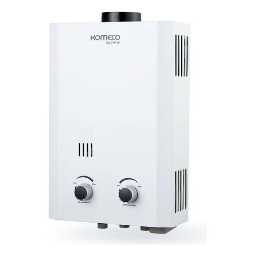Aquecedor A Gás Komeco Ko 07M 7L Glp Branco Gás De Cozinha Compacto Bivolt Pilhas