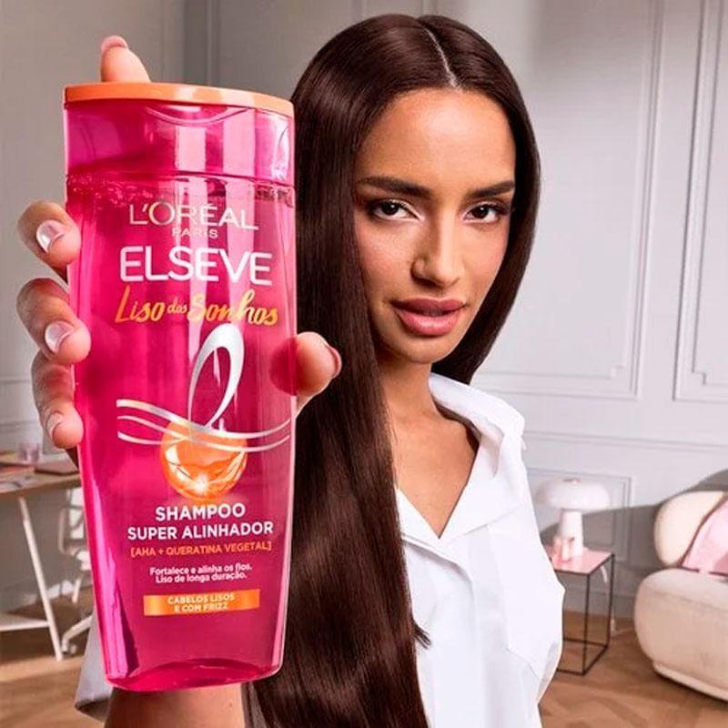 Kit Shampoo Elseve Liso Dos Sonhos Super Alinhador 375ml + Condicionador Elseve Liso Dos Sonhos Efeito Liquid Hair 170ml