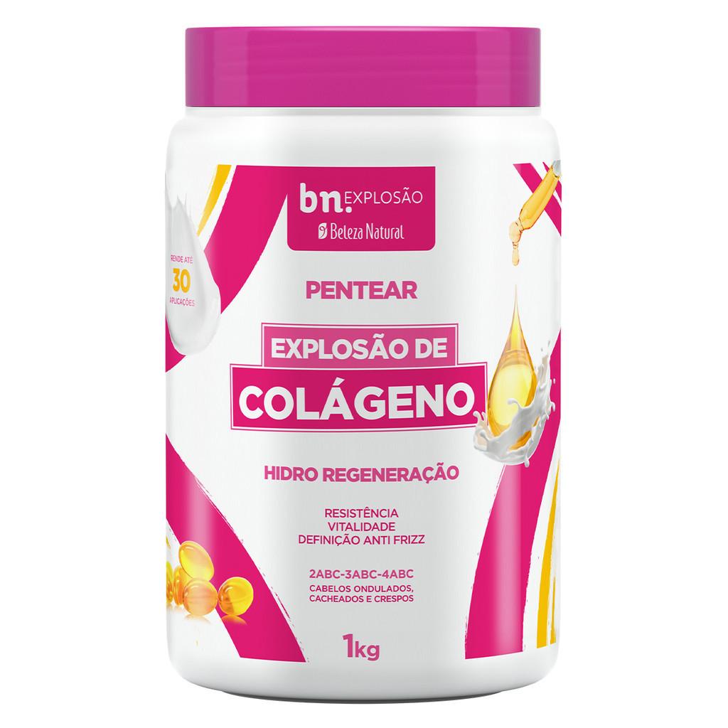 Kit Shampoo 200ml + Condicionador 200ml + Creme De Pentear Explosão De Colágeno 1kg