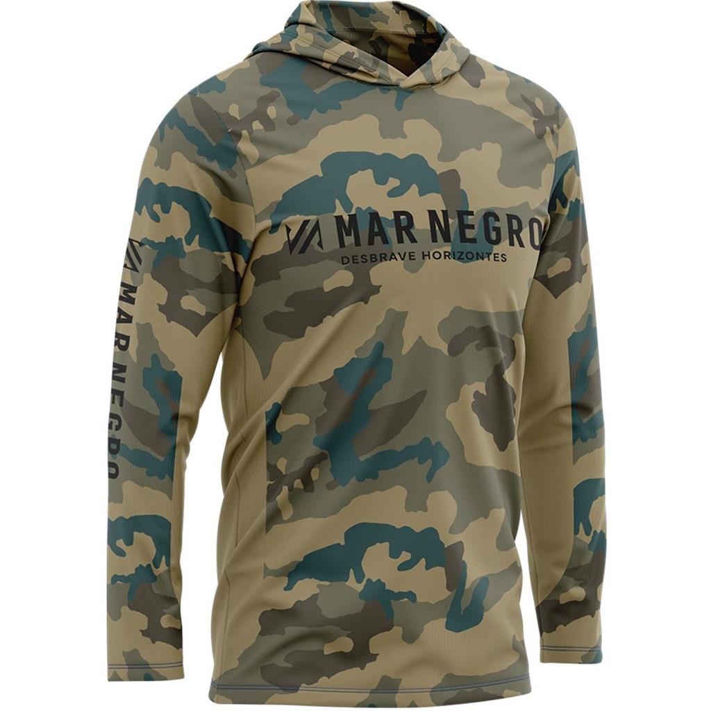 Camiseta X Protection Sublimada Masculina Camuflada Caqui - Mar Negro