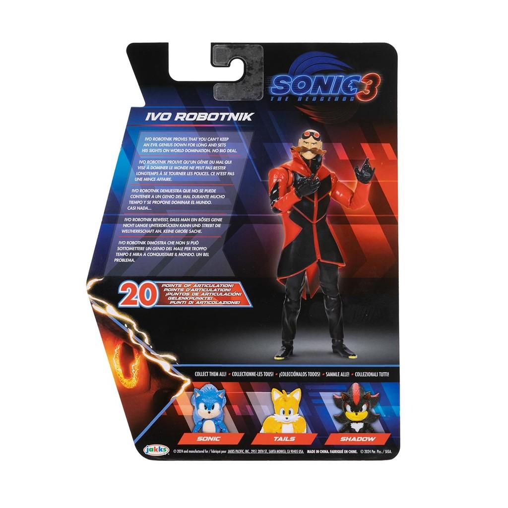 Boneco Articulado Ivo Robotnik De 12cm - Sonic 3 O Filme