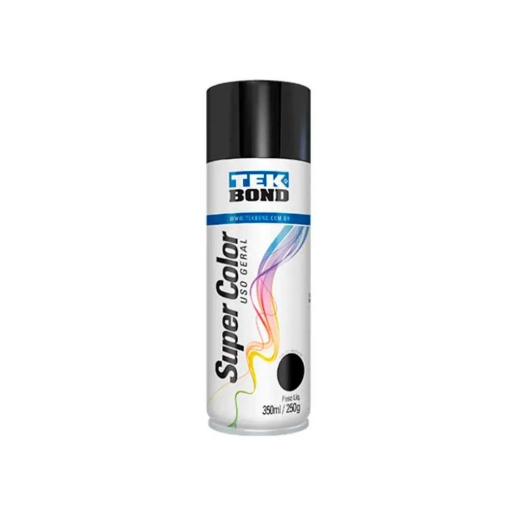 Tinta Spray Preto Brilhante 350ml (250gr) Tekbond