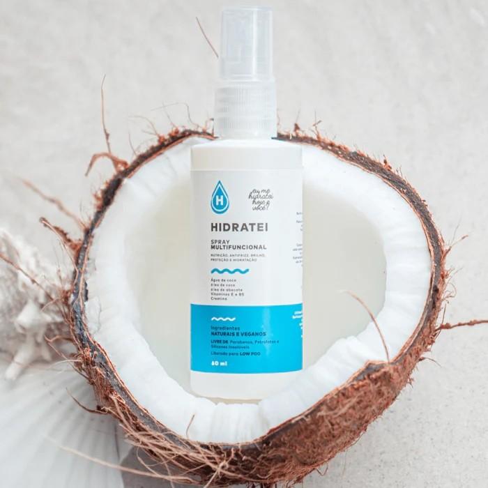 Mini Spray Multifuncional Hidratei 60ml Travel Size Leave-in Proteção Térmica Antifrizz Brilho