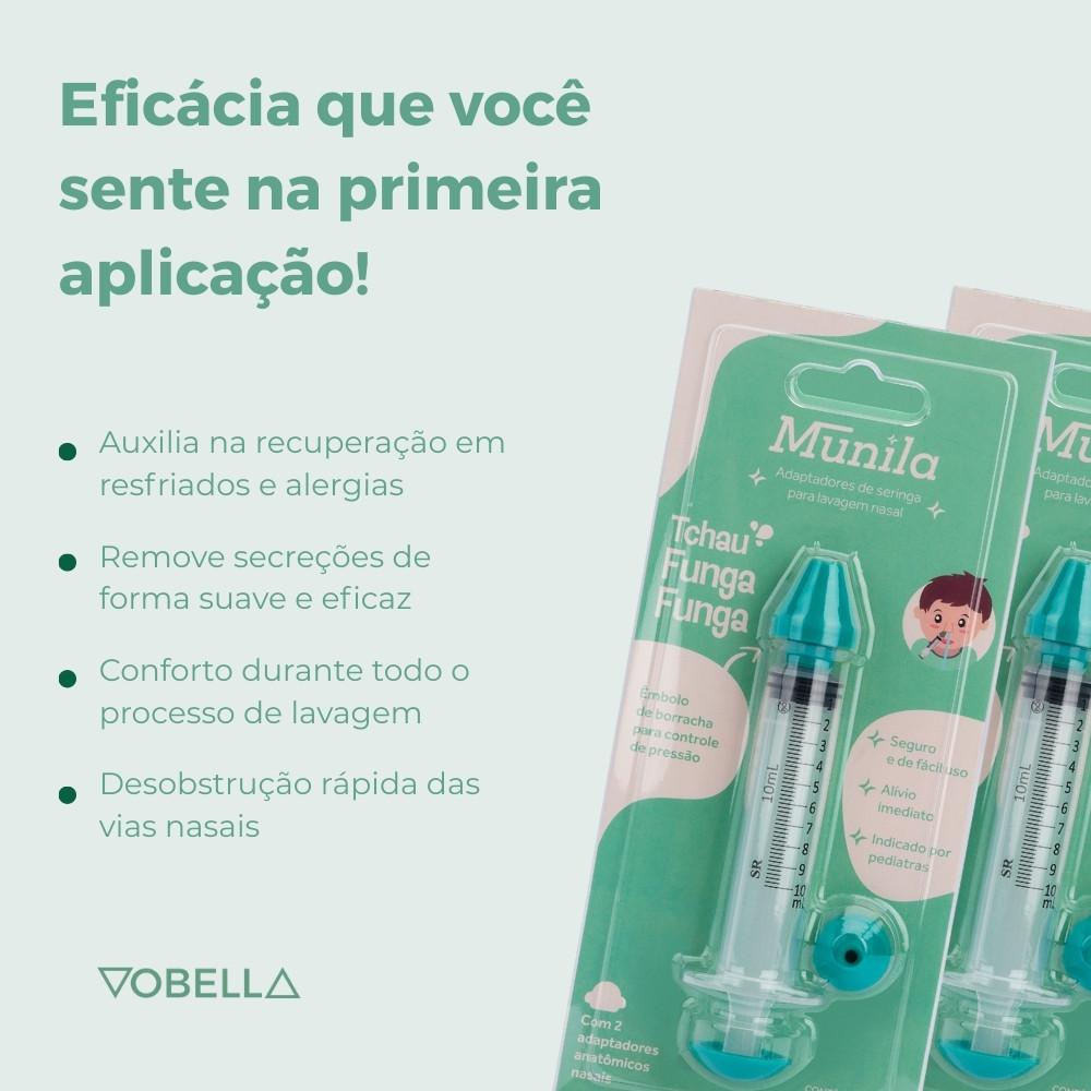 Seringa Lavagem Nasal Com Adaptador Bebê Infantil Munila 1un