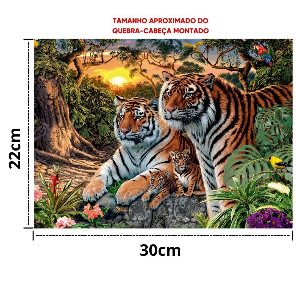 Quebra Cabeça Mini 500 Peças Família Tigres Grow Artista Steve Read Jogo Pintor Famoso Quadro Puzzle