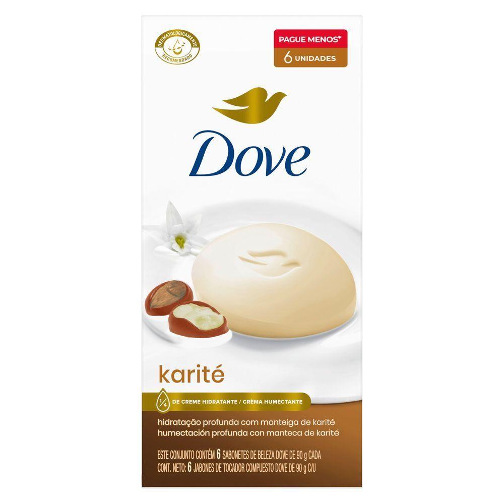 Kit 2 Sabonetes Em Barra Dove Karite E Baunilha 6un Cada