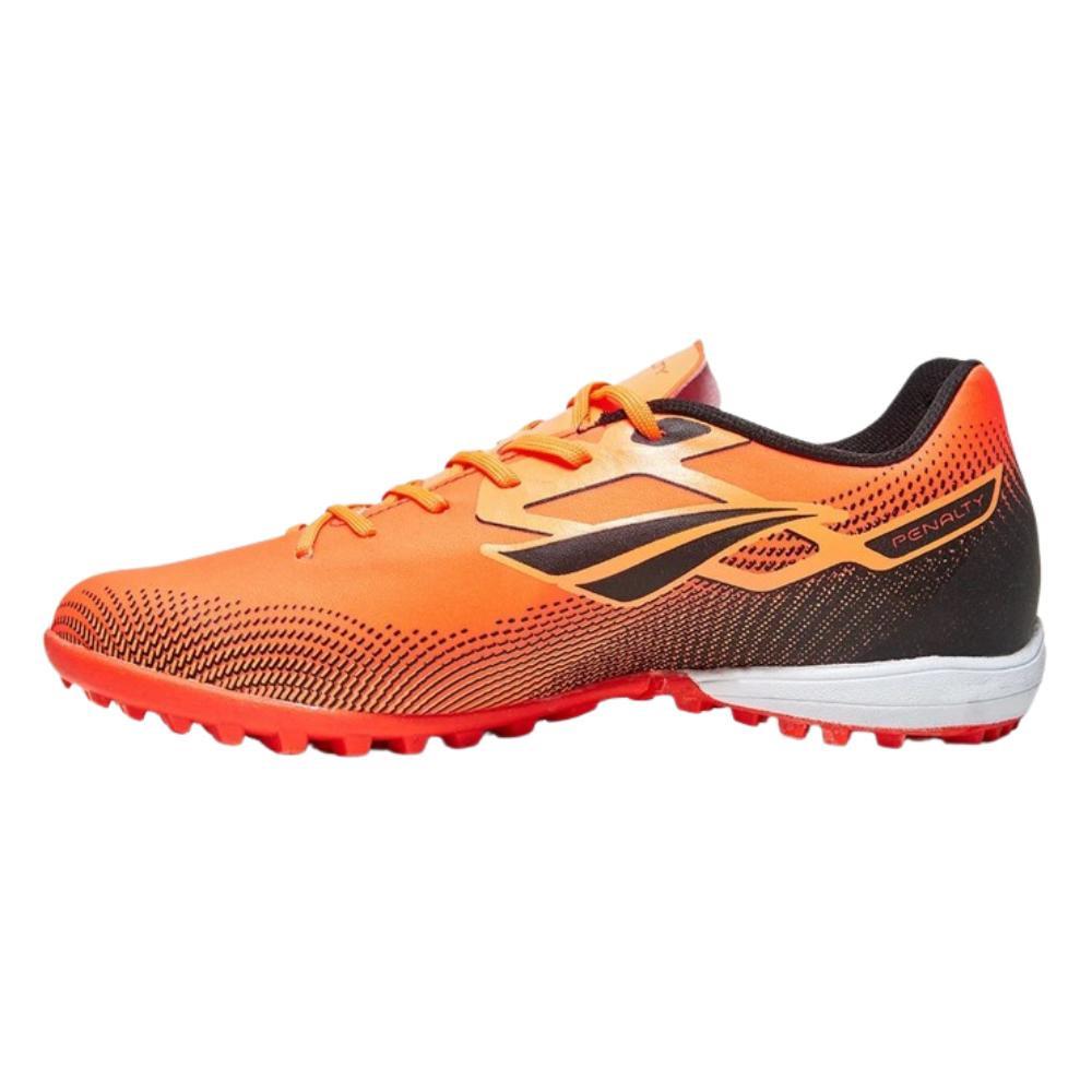 Chuteira Penalty Society Digital Y-1 Coral-branco -laranja