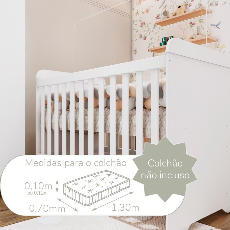 Quarto Bebê Completo Gabrielle Berço Americano 3em1 Cômoda Infantil 100 Mdf