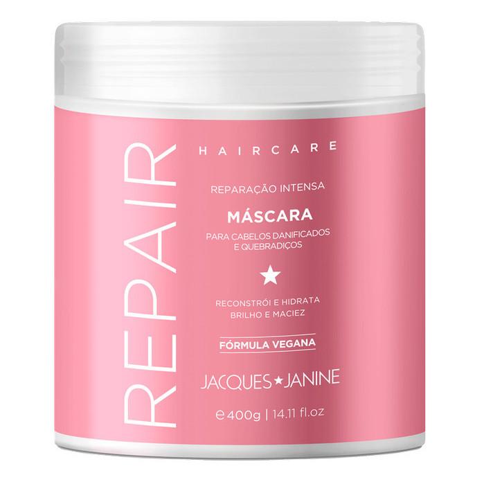 Máscara Reconstrução Tratamento Creme Cabelos Danificados Hair Care Repair Jacques Janine 400g