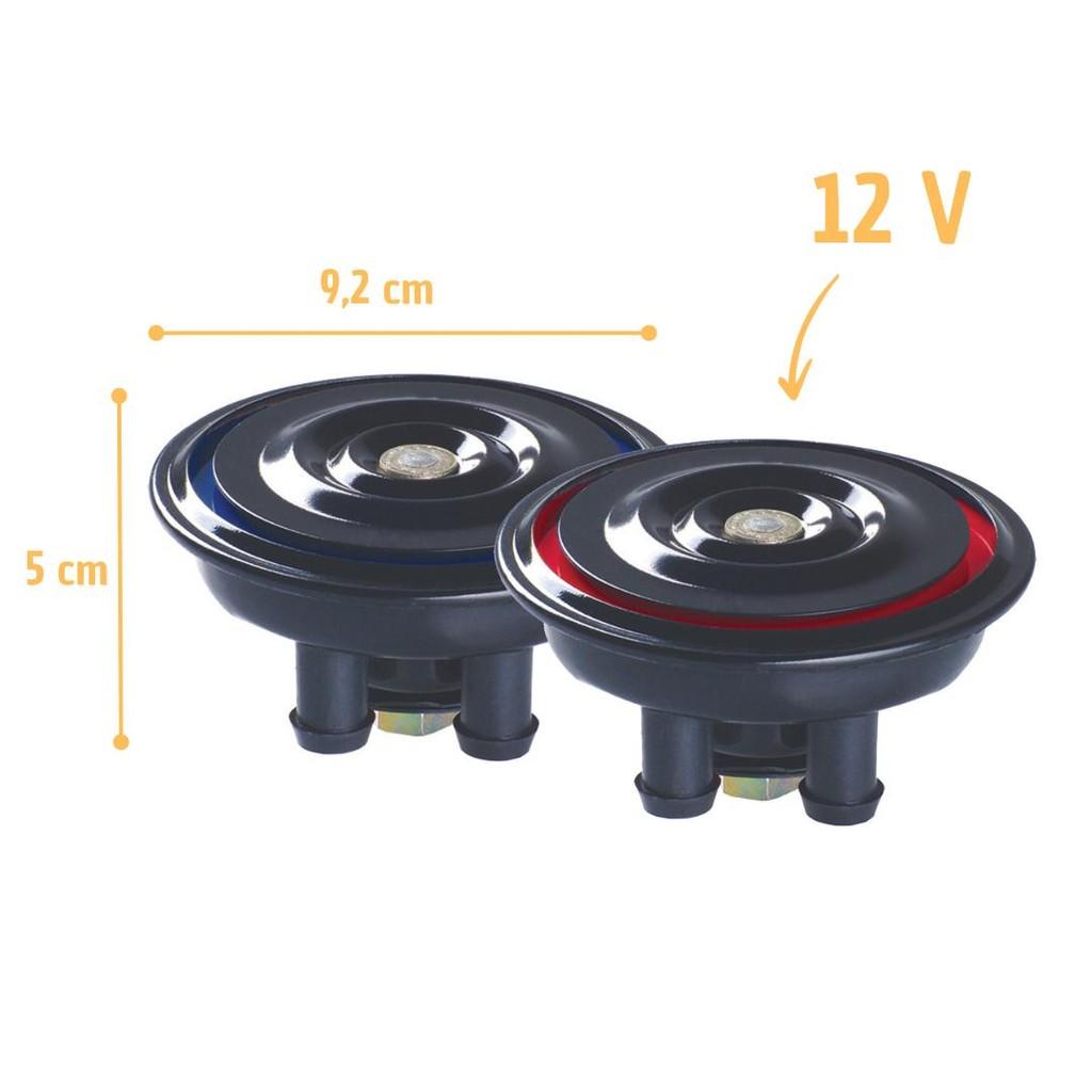 Par Buzina Tipo Disco Paquerinha 12v Buzina Universal Buzina Carro Buzina Moto Buzina Disco Duplo 12v Gauss Alto Forte