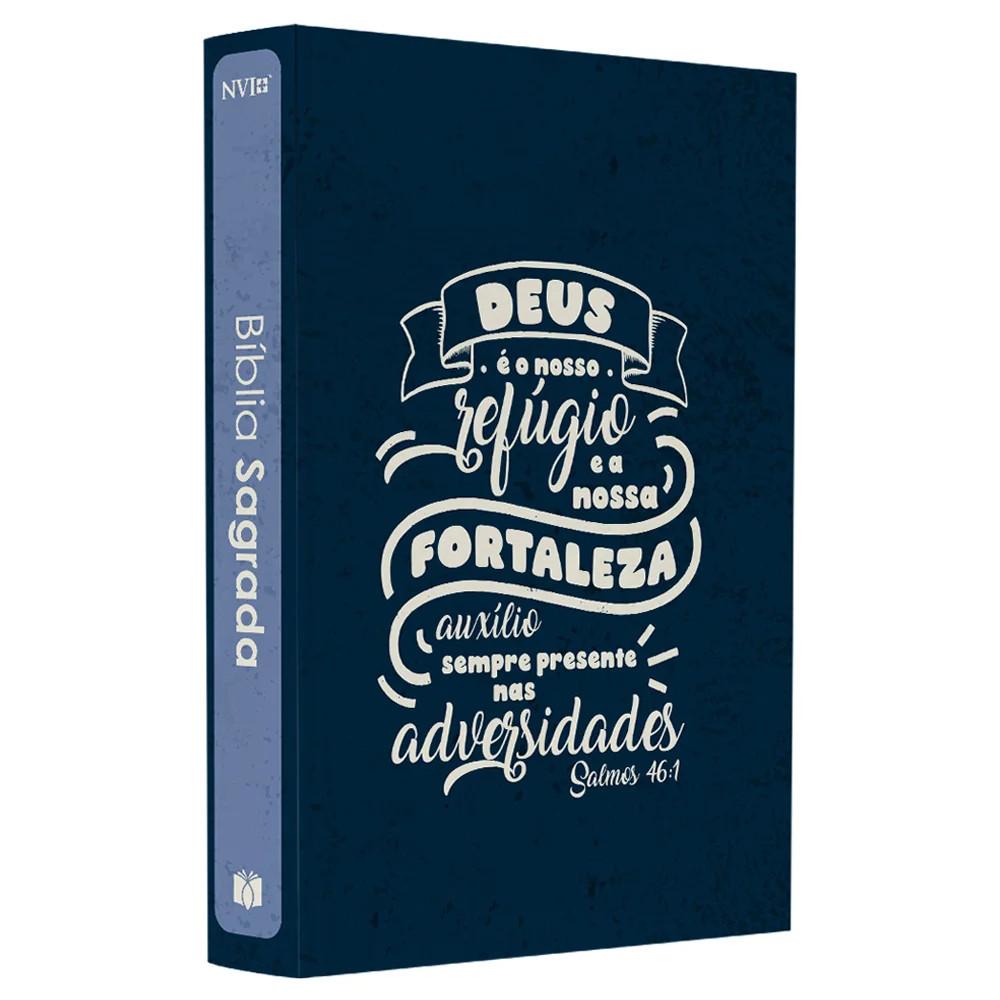 Bíblia Sagrada Lettering Nvi Capa Brochura Azul
