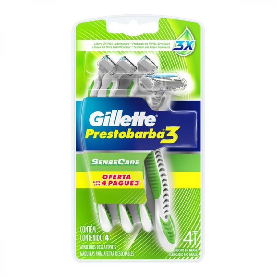 Aparelho Gillette Prestobarba 3 Sense Care Leve 4 Pague 3un