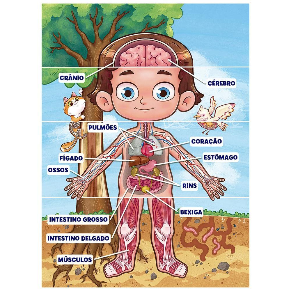 Quebra-cabeça 100 Peças Corpo Humano
