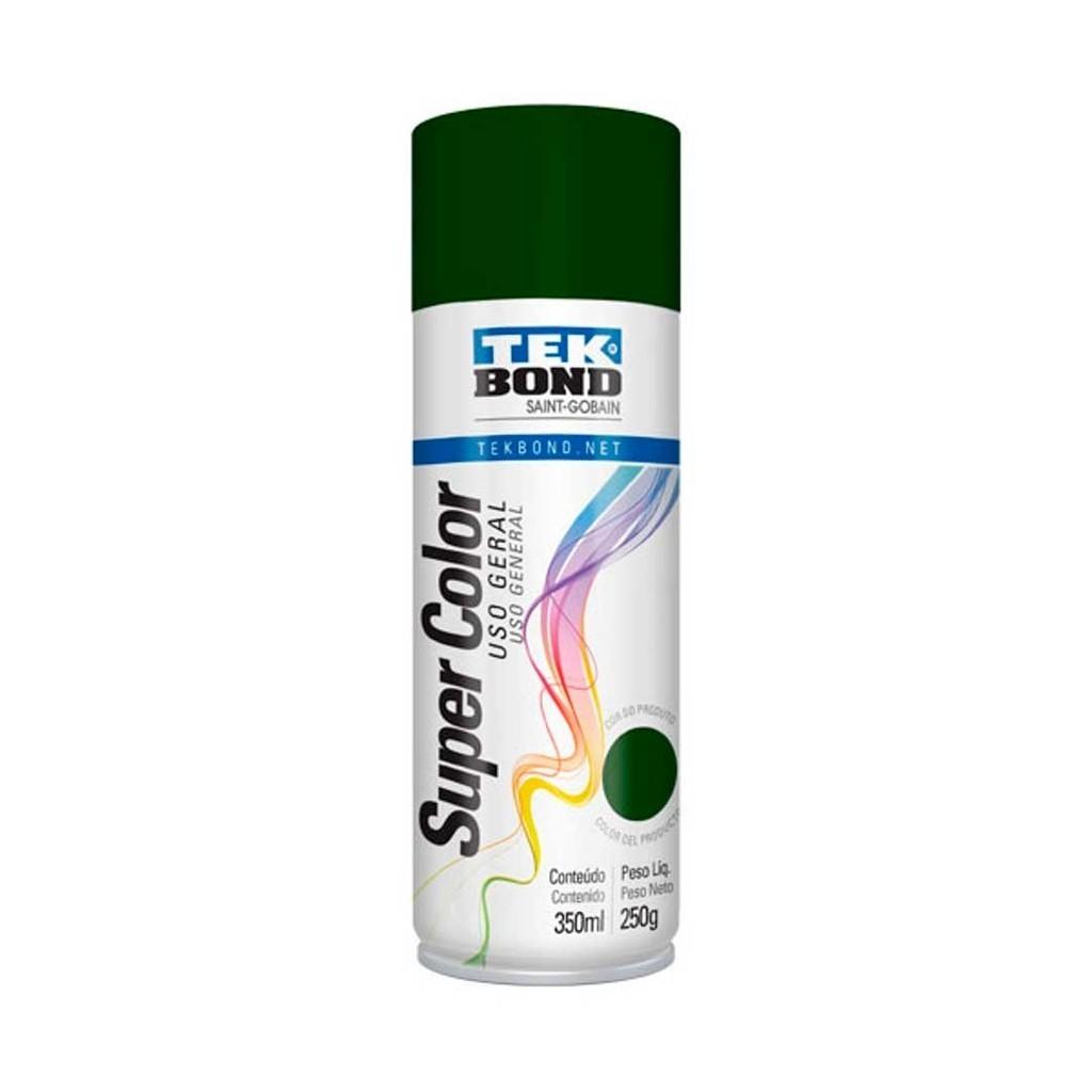 Tinta Spray Verde Escuro Brilhante 350ml (250gr) Tekbond
