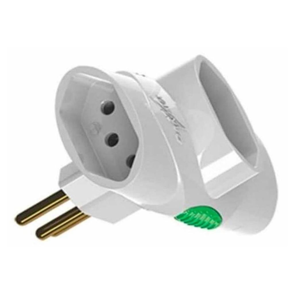 Multiplicador De Tomada Legrand - 2P+T - Adaptador T Benjamim Com 3 Saídas - Branco