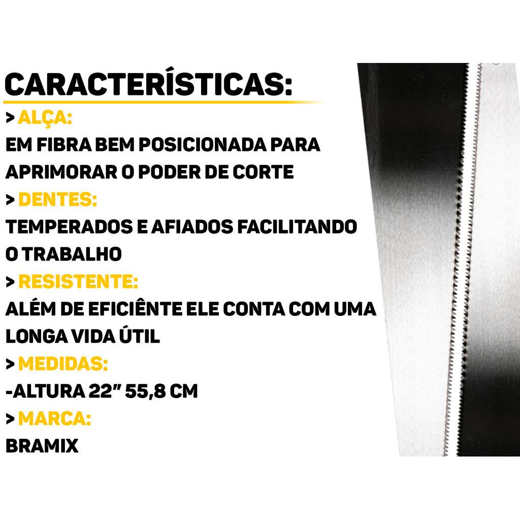Serrote Profissional Multiuso Cabo Em Fibra De Vidro Lâmina Em Aço 22 Polegadas Para Madeira Gesso