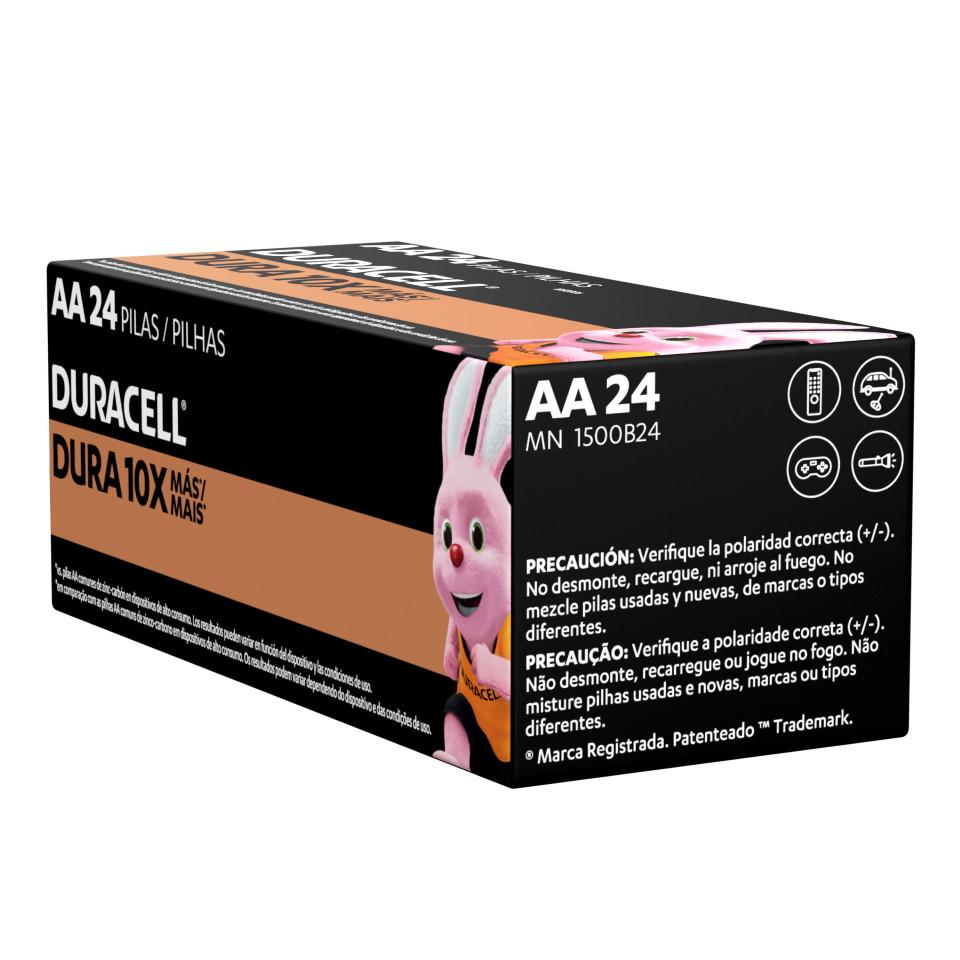 Pilha Alcalina Aa Pequena Duracell Com 24 Unidades