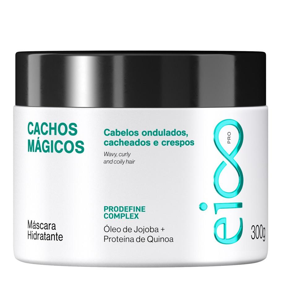 Eico Professional Máscara Creme De Hidratação Cachos Mágicos 300g Cabelos Cacheados Crespos Ondulados