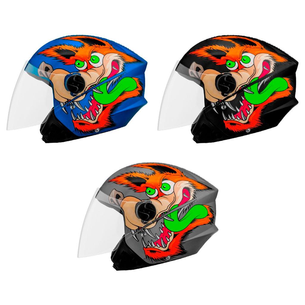 Capacete Moto Aberto New Liberty 3 Three Viseira Cristal Tamanhos 56 58 60 Vários Modelos - PRO Tork