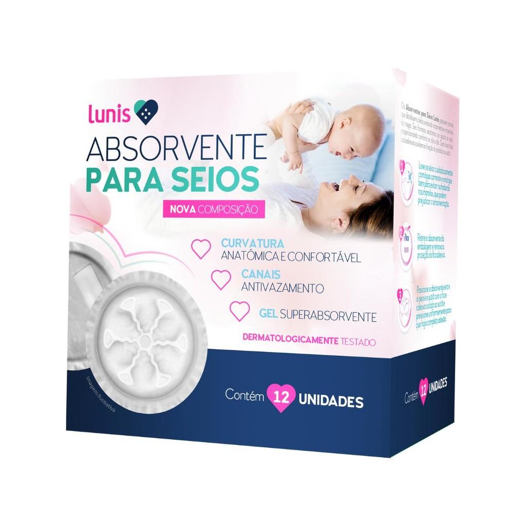 Absorvente Lunis P/Seios C/12