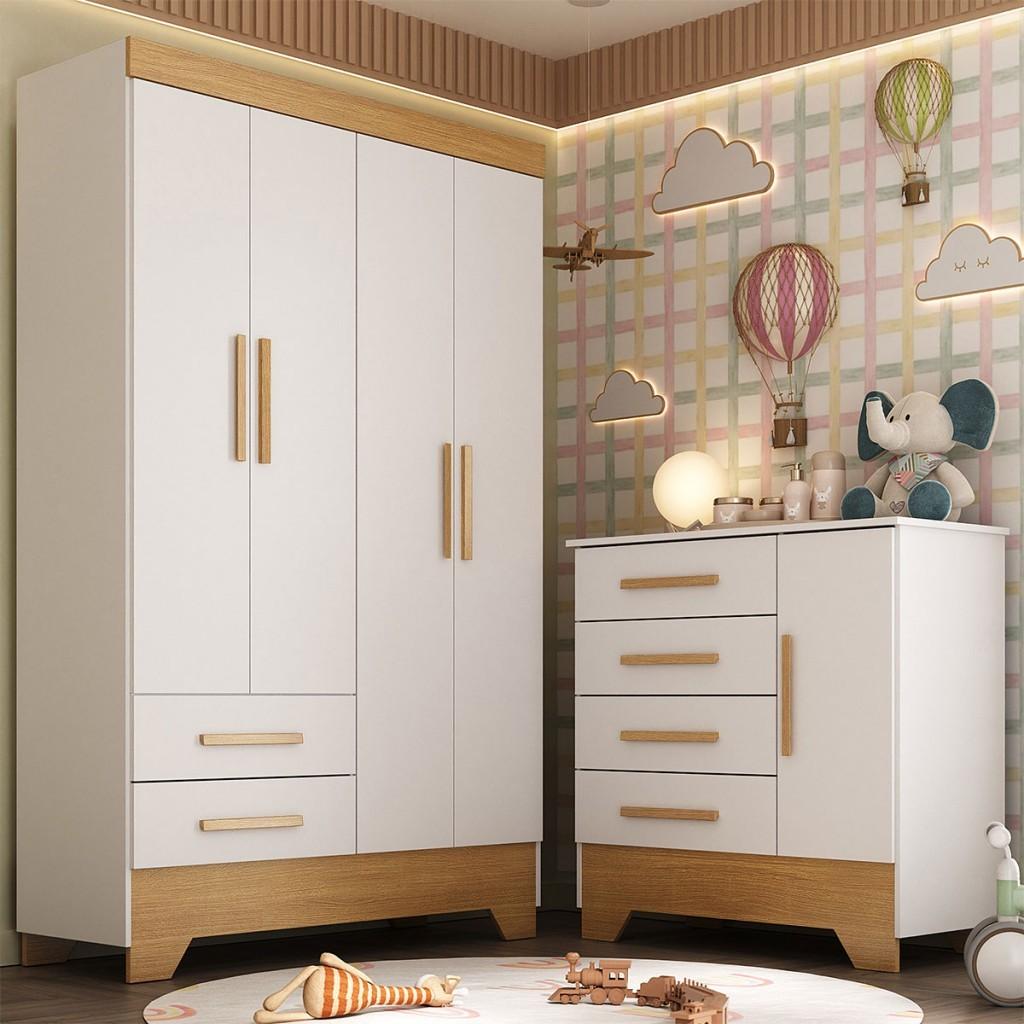 Quarto Infantil Completo Soninho 5 Portas 6 Gavetas - Panorama Móveis