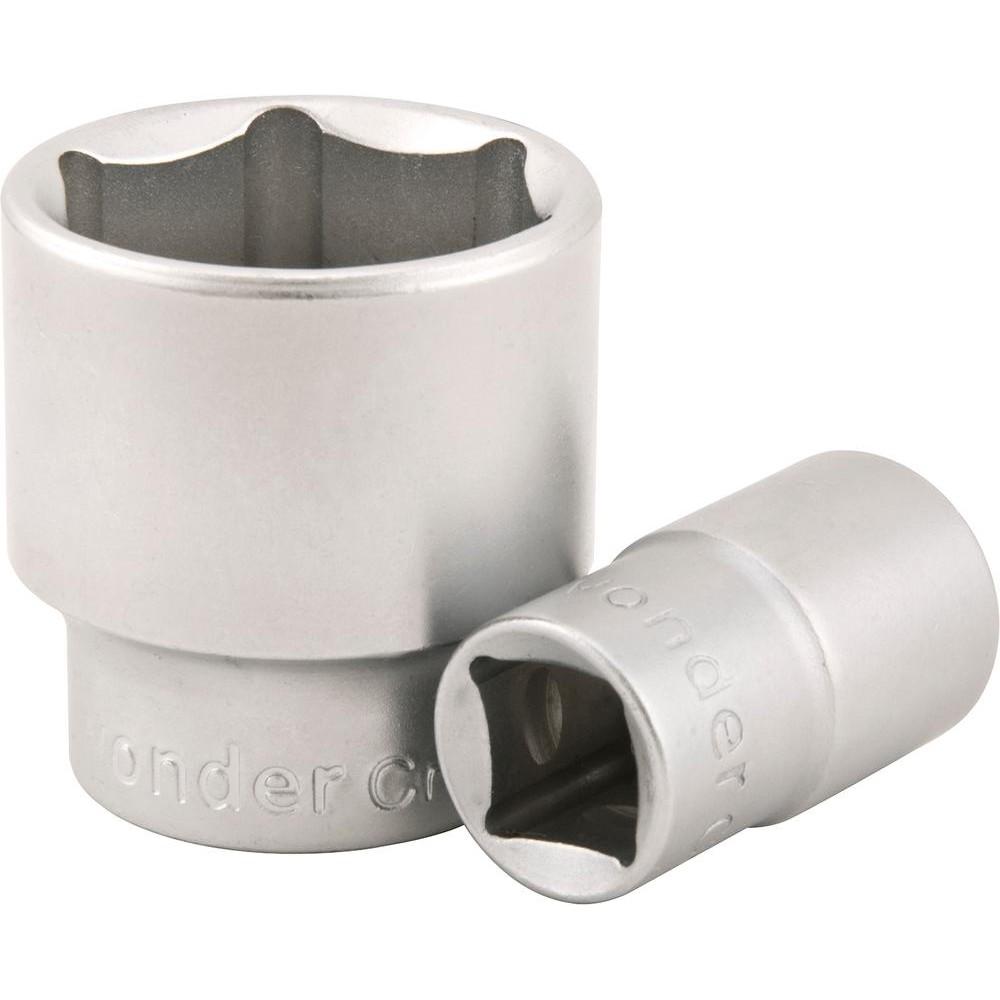 Soquete Sextavado Encaixe 1/2 32mm Curto Cromo Vanádio Vonder