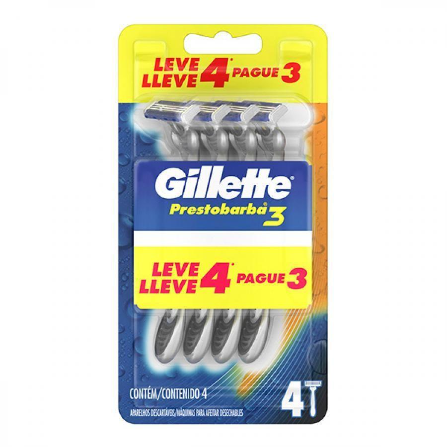 Aparelho Gillette Prestobarba 3 Leve 4 Pague 3un