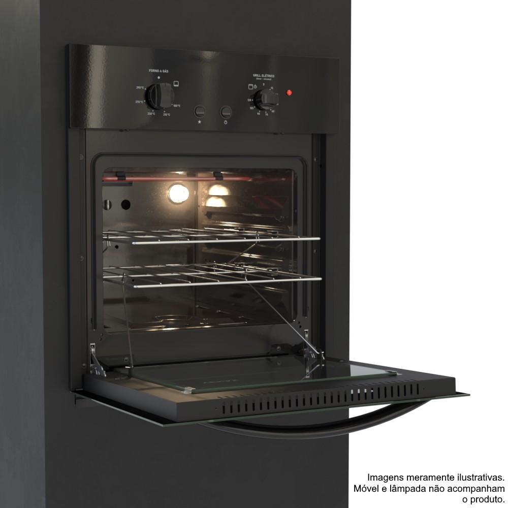 Forno De Embutir Venax Totale Nero Giii 50 Litros A Gas Preto