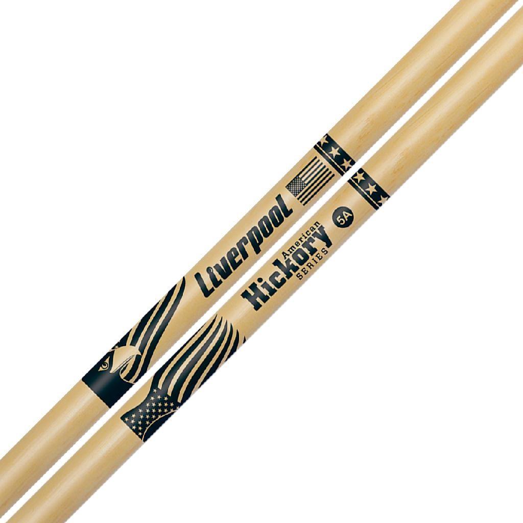 Par Baquetas Liverpool American Hickory 5A Ponta De Madeira