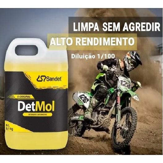 Shampoo Det Mol Sandet 5lts Lava Moto Detergente Concentrado Limpeza Pesada Off Road