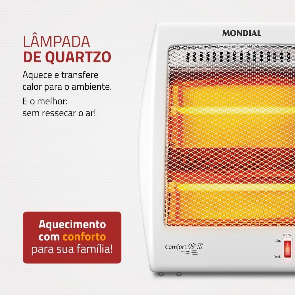 Aquecedor Quartzo Comfort Air Iii Mondial 110V