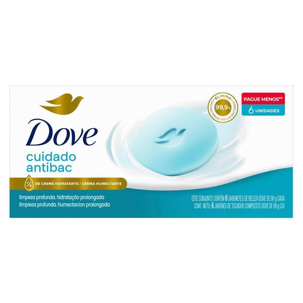 Sabonete Em Barra Dove Cuidado Antibac 90g 6 Unidades